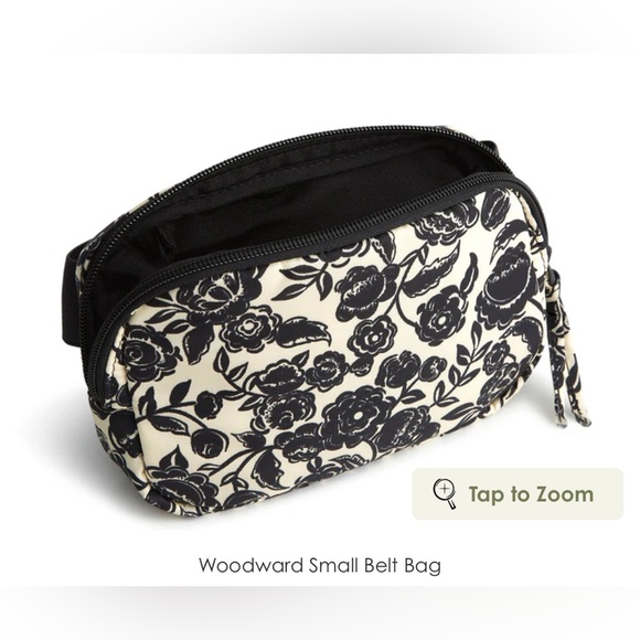 Vera Bradley Floral Belt Bag - Black and Cream - Brand New w/ Tags - Picture 3 of 5
